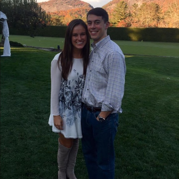 Long sleeve printed dress - Picture 1 of 5